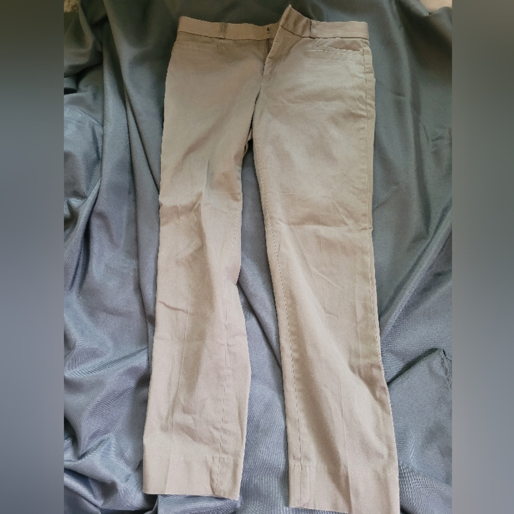Banana Republic Mid-Rise Sloan Khaki Trousers
